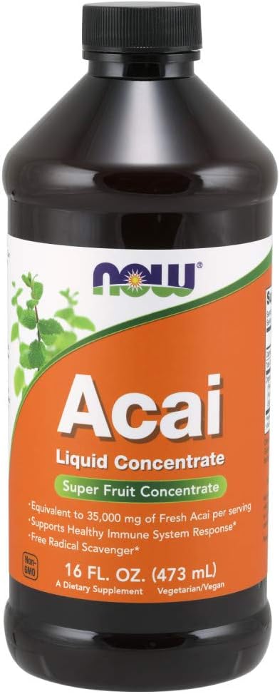 NOW Supplements Acai Liquid, 16-Ounce - Supports Healthy Immune System Response