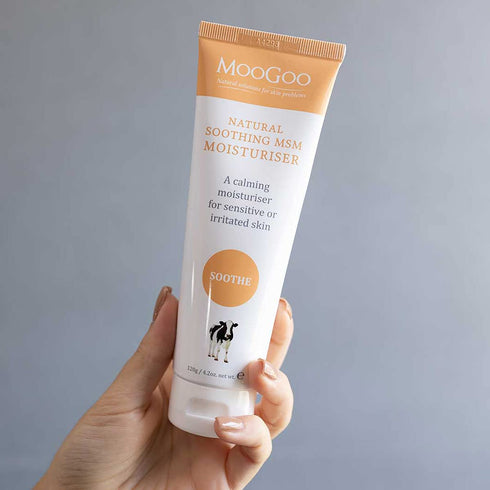MooGoo - Soothing MSM Moisturizer, Natural Lightweight Lotion for Sensitive, Irritated, Red, Itchy Skin (120g)