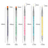Nail Art Brushes 5pcs Double Ended Brush & Dotting Tool Kit, Including Nail Liner Brush and Dotting Pens for Nail Art