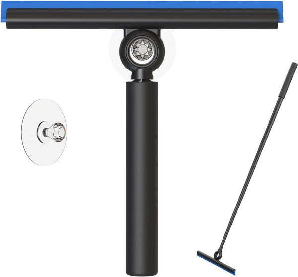 Squeegee for Window Cleaning, Telescopic Shower Squeegee with Extension Pole for Car Windows, Tile Walls, Shower