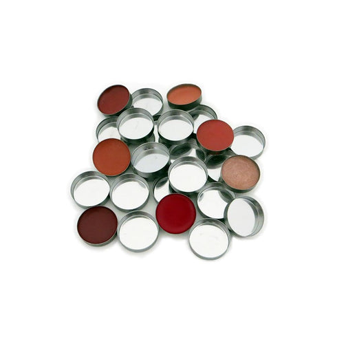 Silver Empty MINI Round Metal Pans, 60 Pack for Eyeshadow Palette, Magnetic Makeup Palette (18.5mm)