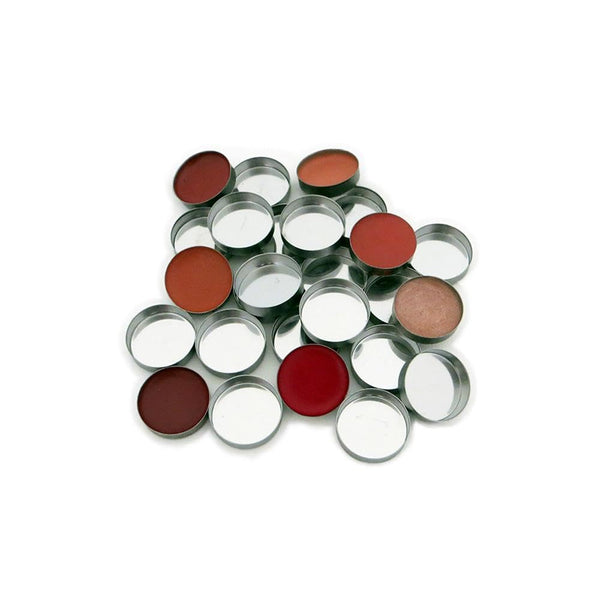 Silver Empty MINI Round Metal Pans, 60 Pack for Eyeshadow Palette, Magnetic Makeup Palette (18.5mm)