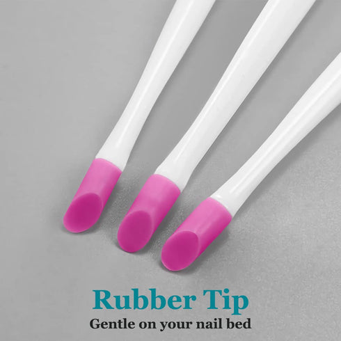IVON 3 Pack Nail Cuticle Trimmer Pusher Remover - Double End & White Handle