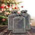 12-Pack X-Large Gray Linen Burlap & Organza Gift Bags w. Drawstrings (7.5x11.5 in) - Party Favors by The Display Guys