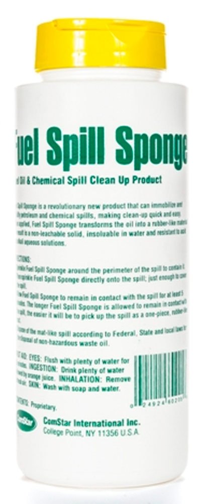 ComStar Fuel Oil Spill Sponge & Collector, Revolutionary Product That Soaks Up Oil, Chemical Spills, Making Clean-Up Quick & Turning Them Into A Rubber-Like Material, Made in USA, 8 Ounces (60-205)