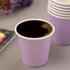 3 oz Small Disposable Mouthwash Cups, 100 Packs Bathroom Paper Cups, Espresso Paper Cups, Purple for Home Rvs Campers