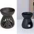 Essential Oil Burner for Home Bedroom Decor, Ceramic Wax Burner, Aromatherapy Tea Light Burner, Christmas Gift (Black)