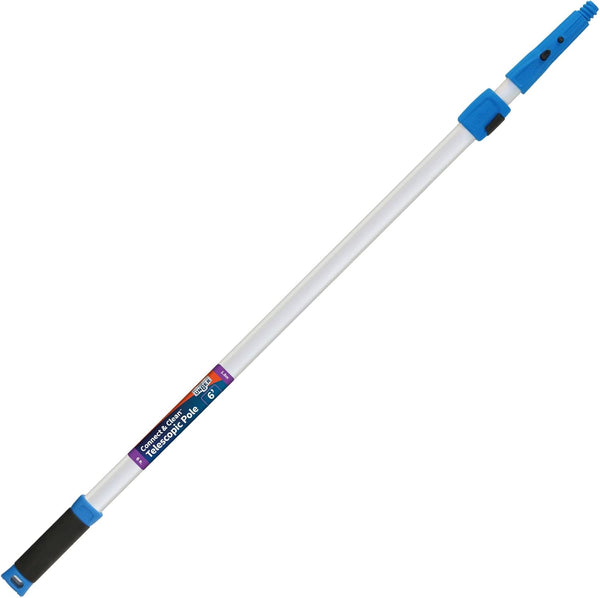 Unger Professional Connect & Clean 3’-6’ Aluminum Telescopic Extension Pole for Cleaning Tool Attachments