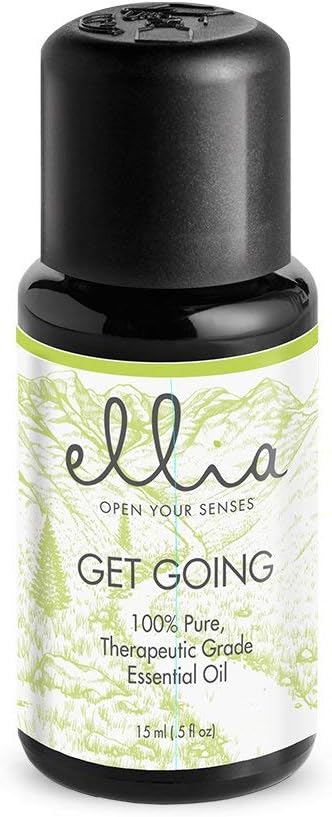 Ellia Essential Oil Diffuser | Get Going Blend | 15ml, 100% Pure, Therapeutic Grade