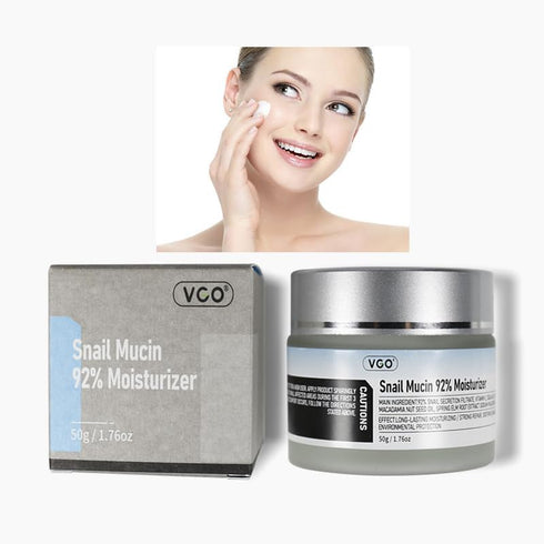 VGO Snail Mucin 92% Moisturizer - Daily Hydrating Repair Face Gel Cream for Dry & Sensitive Skin, 50g / 1.76oz