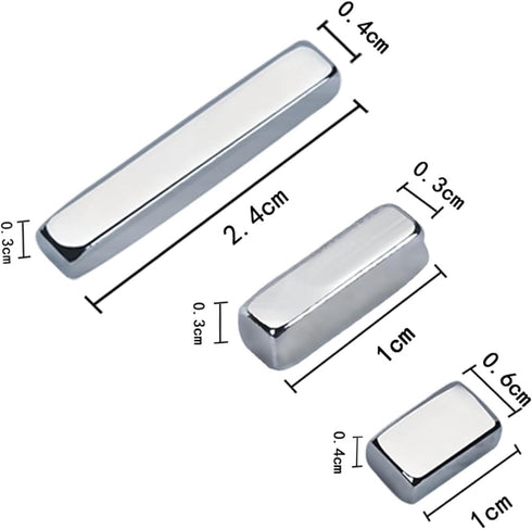 Silver Magnetic Wand for 3D Cat Eyes, Multifunctional Nail Tool with Long Strip Magnet for DIY Manicure - Gel Polish Art