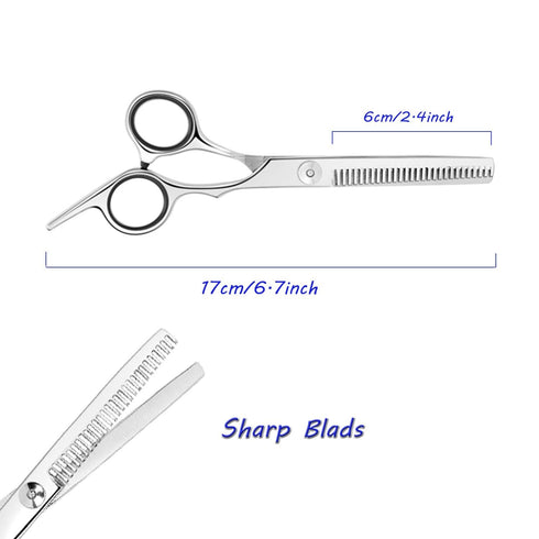 Professional Thinning Shears - 6.5-Inch Hair Cutting Scissors with Stainless Steel Blades for Home Salon
