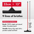 13 Inch Rubber Broom & Squeegee - 100% Natural Rubber with Aluminum Anti-Rust Handle for Hair Removal