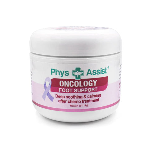 PhysAssist Oncology Foot Support, Soothing and Hydrating After Chemo, Non-Irritant, Clinically Tested, 4 oz Jar
