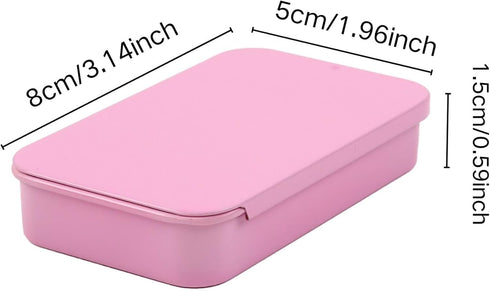 2Pack Dental Floss Portable Case, Convenient Refillable Glide Travel Floss Box (Pink)