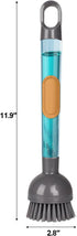 Set 360 2 3 Set Soap Dispensing Dish Brush Storage with Rotating Head, Kitchen Brush with PCS Different Brush Heads