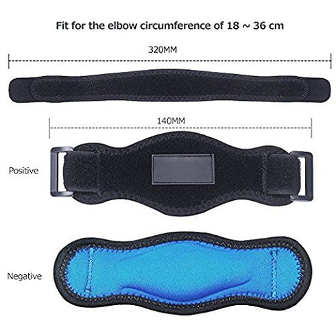 Elbow Brace, Tennis Elbow Brace with Compression Pad for Men and Women - 2 Pack