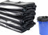 100pcs Black Disposable Clean Garbage Bags, Not Leak Bulk Plastic for Home Kitchen Office, Outdoor, Travel