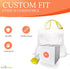 CODE H (100 Count), Compatible with Simplehuman Code H, White, Drawstring Trash Bags by Delight Bags