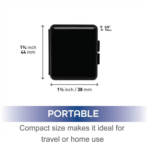 REMIND N TIME 2-Pack Remind N' Time Daily Pill and Vitamin Container, Portable Pill Box, Black and White