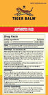 Tiger Balm Arthritis Rub, 4 fl oz