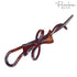 Parcelona French Twist n Clip Hair Barrette, 4" Flower, Bow, Chain, Tortoise Shell Brown
