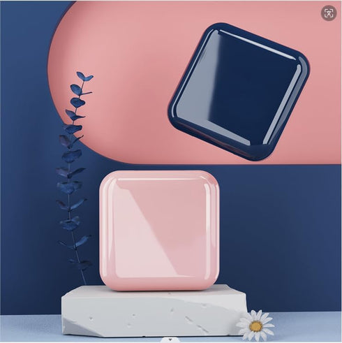 Retainer Case - Cute Mouthguard Case with Mirror, Slim Night Mouth Guard Case with Lid Hinge, Aligner Case