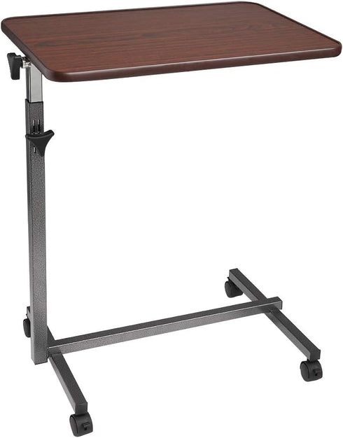 Vasitelan Overbed Table Bedside Table,Swivel Wheel Rolling Tray,Adjustable Over Bedside Home Desk,Laptop,