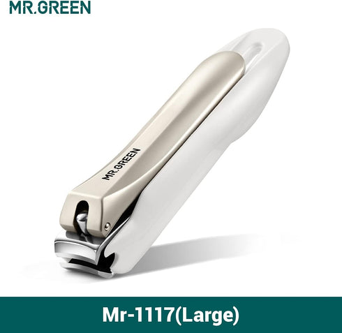 MR.GREEN Nail Clippers, Anti Splash Stainless Steel Fingernail Cutter, Detachable Design Nail Trimmer (Large)
