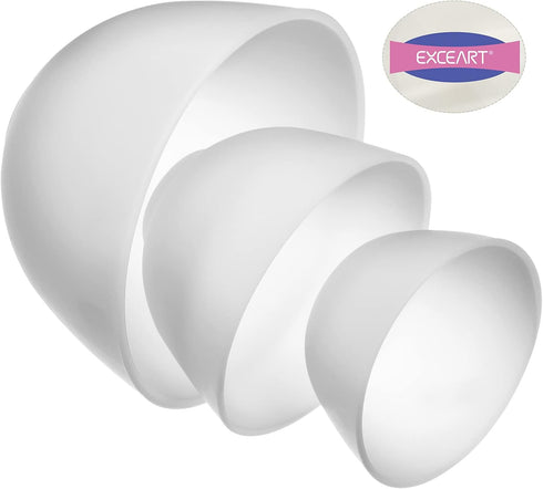 EXCEART Face Mask Mixing Bowl Set - 3Pcs Silicone Bowls for DIY Facial Mask Mixing