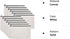 12 Pieces White Cotton Canvas Makeup Bag, Multipurpose Cosmetic Pouch with Zipper, Travel Toiletry Bag (White, M)