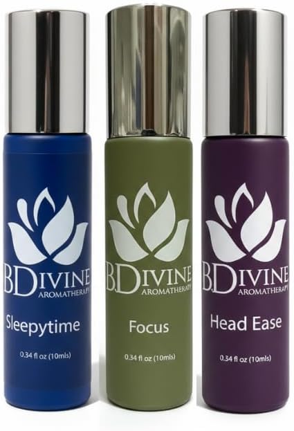 Essential Oil Roll-On Gift Set- Choose from Sleep, Focus, Stress Relief, Vitality