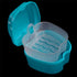 Coolrunner Denture Case - Denture Cup with Strainer, Storage Box for Travel, Retainer Cleaning (Green)