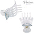 Parcelona French Basic Curved Paw Medium 3 1/4” Celluloid Acetate Hair Claw for Women and Girls, Clear
