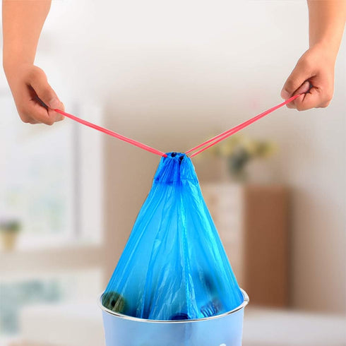 5 Gallon Drawstring Trash Bags (220 Counts) - Blue Garbage Bags for Home & Office Use