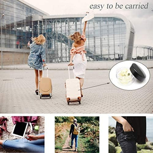 ZEJIA 25PCS Mini Sample Containers with Lids, 5 Gram Empty Plastic Travel Cosmetic Containers with Labels
