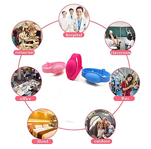 Kikiflower (3 Pack) Hand Sanitizer Bracelet for Kids and Adults, Wristband Hand Sanitizer Dispenser,Portable Travel