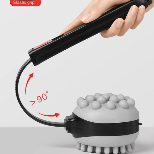 hammer Massage meridian beat stick shoulder neck beat back massager telescopic beat meridian beater (black)