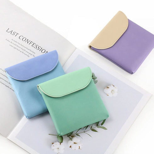 RRQG Sanitary Napkin Storage Bag,Menstrual Cup Pouch, Portable Sanitary Napkin Pads Storage Bags Feminine Menstruation