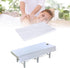 Massage Table Cover with Hole, Soft Cotton Stripe Beauty Massage Bed Sheets, White, 120 x 190