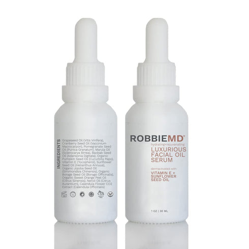 Luxurious Facial Oil Serum, Cold Pressed Organic Sunflower Oil and Vitamin E for Deep Hydration (1 oz / 30 ml)