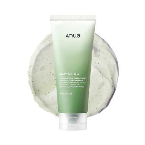 ANUA Heartleaf Quercetinol Pore Deep Cleansing Foam, 150ml, Facial Cleanser for Double Cleansing & Blackhead Removal