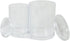 Huji Acrylic Cosmetic Organizer for Q-Tip & Cotton Ball Holder with Lids - 9.36oz & 17.61oz Jars