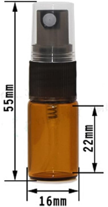 JJKMALL 10Pcs Mini 3ML Amber Glass Perfume Spray Bottle, Travel Refillable Cosmetic Atomizer + 3ML Dropper