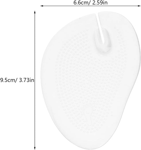 Forefoot Half Insoles Guard, Transparent Flip-Flops Cushions, Self-Adhesion Shoe Insoles, 3 Pairs