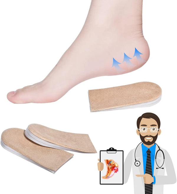 JUMPOW Heel Lifts Inserts Insole - 2 Pack, Adjustable 3 Layers Height Increase Insole for Leg Length Discrepancy, Heel