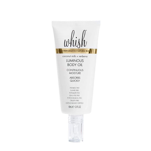 Whish Coconut Milk + Verbena Luminous Body Oil - Moisturizing Scented Body Oil with Peptides - 2 fl oz