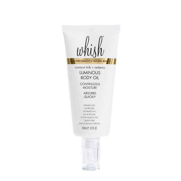 Whish Coconut Milk + Verbena Luminous Body Oil - Moisturizing Scented Body Oil with Peptides - 2 fl oz