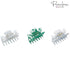 Parcelona French Classic Very Small Claw Clips Set of 3 for Girls Hair Accessories (Clear-White-Shadow Green)