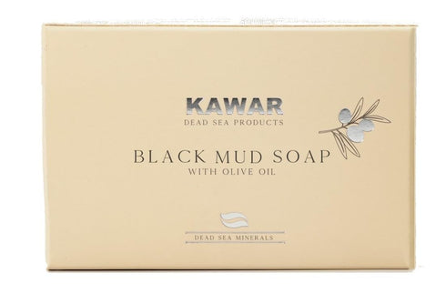 Dead Sea Black Mud Soap with Shea Butter & Olive Oil, 4.2 oz (Pack of 2), Relief for Acne, Psoriasis